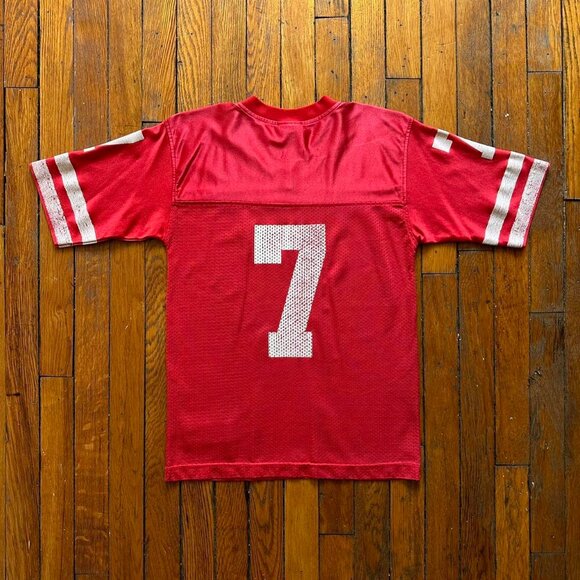 Vintage 90s Adidas University of Nebraska Football Jersey Women S Red White - Picture 5 of 7